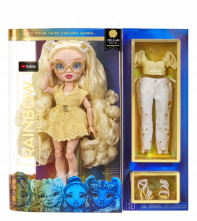 Dúha vysoká módna bábika Delilah Fields + AKC