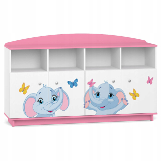 Rozprávková knižnica pre dievča BC08 Pink Elephant UV