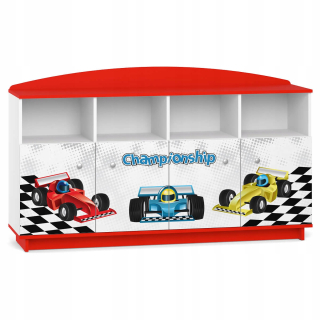 Boy's BookCase Fairy Tale BC08 Red White Race