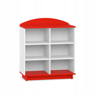 Boy's Room Bookcase Fairy Tale BC04 Red White