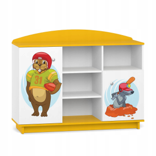 Boy's Room Bookcase Fairy Tale BC05 Žltá biela UV