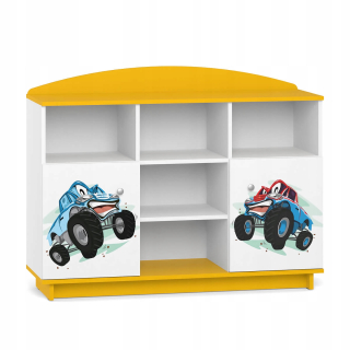 Boy's Room Bookcase Fairy Tale BC06 žltá biela UV