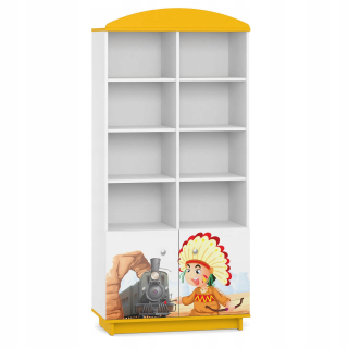 Boy's Room Bookcase Fairy Tale BC10 žltá biela UV