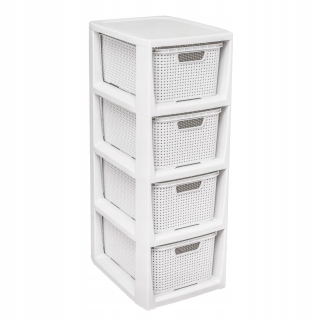 Rack hrudník so 4 košmi Rattan Branq 1726b