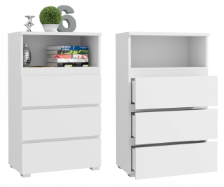 Kniha kníh s nízkou kanceláriou 3SZ 65 cm Neo 03 biela