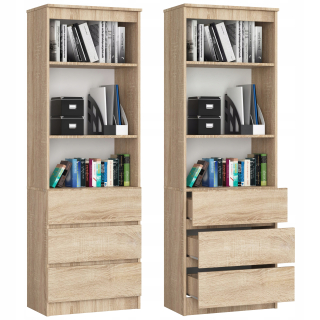 Kniha knihy mládeže R 60 cm 3SZ 2P Sonoma Oak