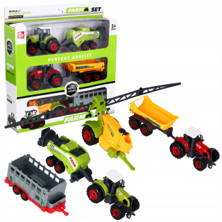 Jar 2x traktor 2x strojový kovový farmár