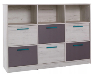 RESTUR HRUDY R13 Oak Craft White / Popiel