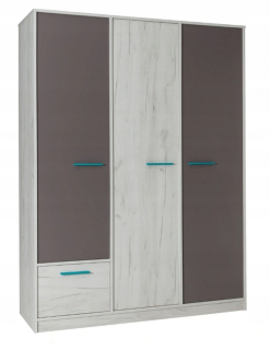REST DCE 3 DVERE R03 Oak Craft Biały / Popiel