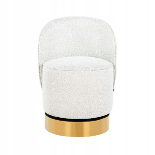 Richmond Rotary Armchair Bristel White Bouclé