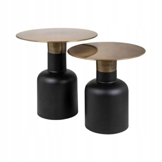 Richmond Rixo Table Set 2 Black and Gold