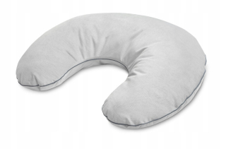 Šedý zamatový croissant