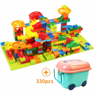 Preteky malé bloky Make Ball Track Building Blocks