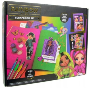 Rainbow High Set na scrapbooking so zápisníkom