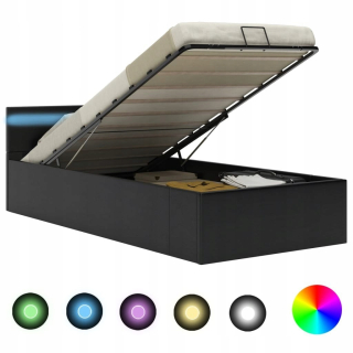 Rám s výťahom a LED, čierna, e