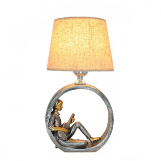 Čítanie dievčenského gitarového chlapca LED stolové lampy (chlapec)