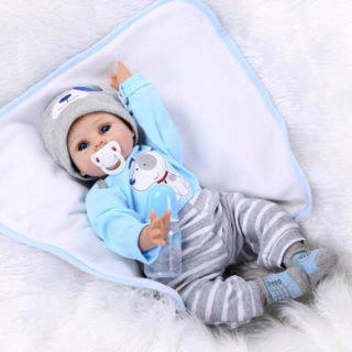 Reborn Baby Dolls Docka Mjukt Silikon 22 ''/55 cm r r