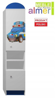 N3 Bookcase Police-8 Nábytok pre detské postele