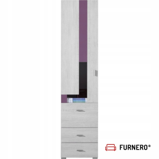 Ďalšia knižnica NX5 Bielona Pine + Viola