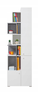 Biela polica + betón 60 cm mládežnícky nábytok Si4