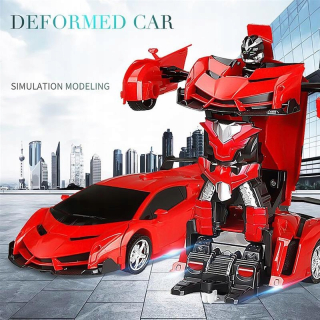 Vozidlo diaľkového ovládania 2 v 1 deformačný robot automobil