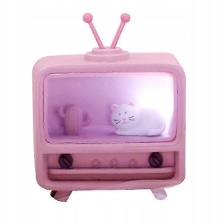 Dekorácie živice, rádio, nočné svetlo, tvar televízie,