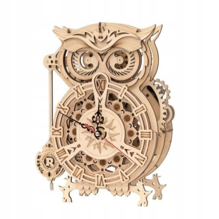 Robotime - drevené 3D hádanky - Sowa Clock