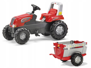Rolly Toys Tractor Junior RT Red s prívesom