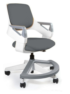 Rookee- Grey Youth Armchair Rotary Tkanina