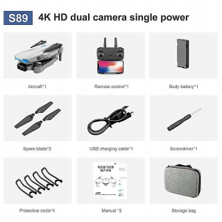 S89 Professional Drone 4K so signálom WiFi Trans HD