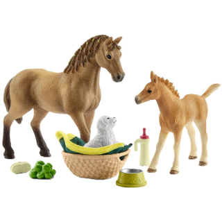 Schleich kone štvrťrok + Dog + príslušenstvo 42432