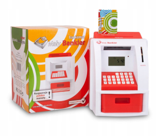 Bankomat Piggy Bank Small Banker, ktorý počíta peniaze