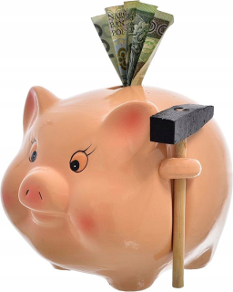 Piggy Bank Ceramic Mumps veľké peniaze darček