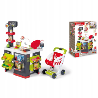 Smoby Supermarket s elektronickými vozíkmi