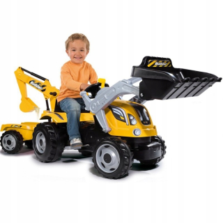 Smoby Tractor Pedals Max Trailer Excavator Spoon