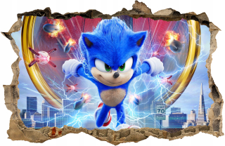 SONIC Otvor na nálepku na stenu 3d 140x91 # 42