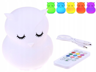 Silicon Owl LED LED lôžková lampa pilot 9 farieb