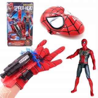 Spiderman figuárka rukavice spúšťača pavúky
