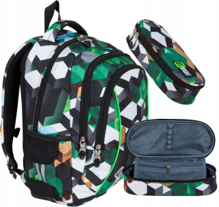 St.Right School Backpack Youth 3D Blocks