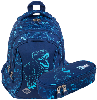St.right batoh set ceruzky puzdro T-REX-5426