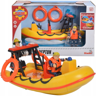 Hasič Sam łódź Motorówka Neptun + Simba Figurine