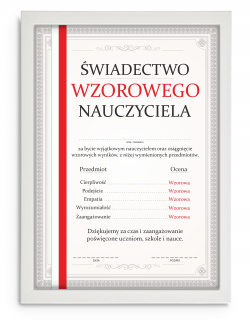 Príkladový certifikát učiteľa + rámec (30x21)