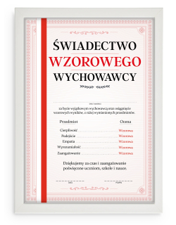 Príkladový certifikát tútorka + rámec - A4