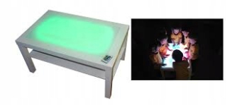 Žiariaca horná časť, stôl, svetlá RGB+diaľkové ovládanie 12 farieb