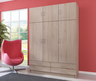 Bella Wardrobe 135. Sonoma Oak. Rôzne farby. Buk