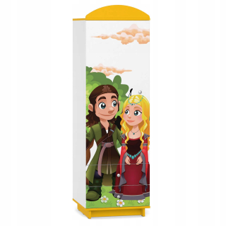 Detská šatníková rozprávka W01 princezná biela tlač