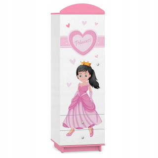 Detská šatníková rozprávka W01 Princezná ružová tlač