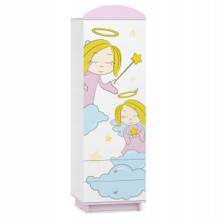 Detská šatníková rozprávka W01 Lilac White Graphics UV