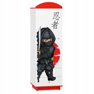 Detská šatníková rozprávka W01 Ninja Red White