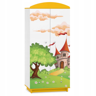 Detská šatníková rozprávka rozprávka W02 Princess Yellow Print